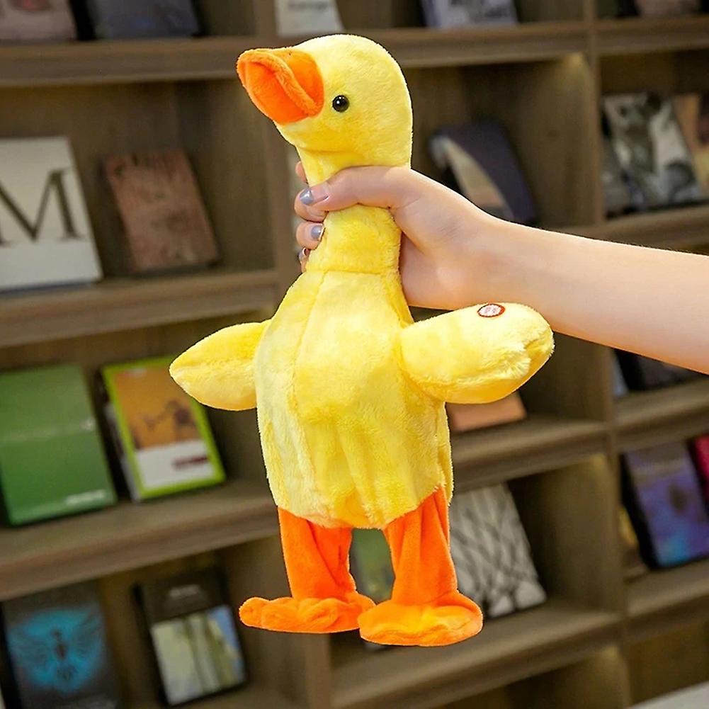 Talking Singing Walking Duck Toy Electronic Plush Toy Stuffed Animal Interactive Birthday Gift For Kids Boys Girls Yellow