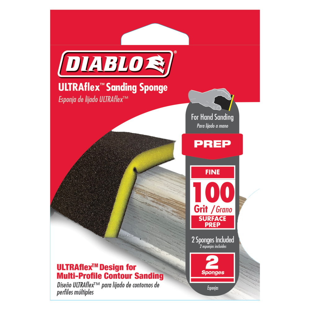 Diablo Tools ULTRAflex Sanding Sponge 100 Grit Medium 2pc