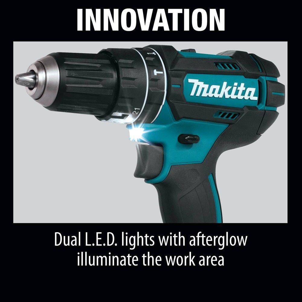 Makita 18V LXT Lithium-Ion Cordless Combo Kit (2-Piece) Hammer DrillImpact Driver w (2) Batteries (4.0Ah) Charger Case XT261M