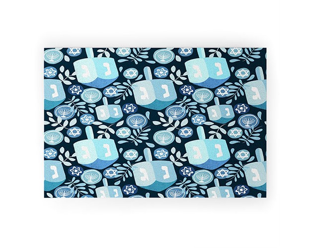 Marni Night Dreidel Looped Vinyl Welcome Mat Society6