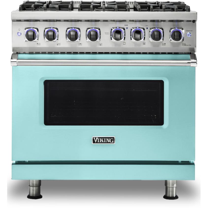 Viking 36-inch Freestanding Dual-Fuel Range with Elevation Burners CVDR7362-6BBW