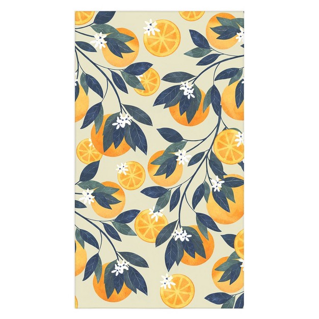 El Buen Limon Oranges Branch And Flowers Tablecloth deny Designs