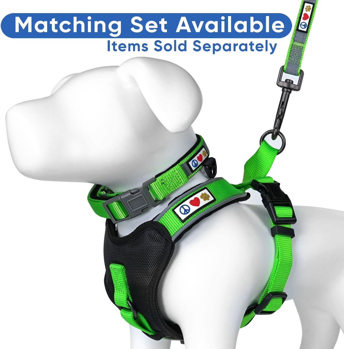 Pawtitas Soft Adjustable Reflective Padded Dog Collar