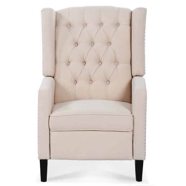 Manual Wing Upholstered Accent Chair Armchair with Tufted Back - 27