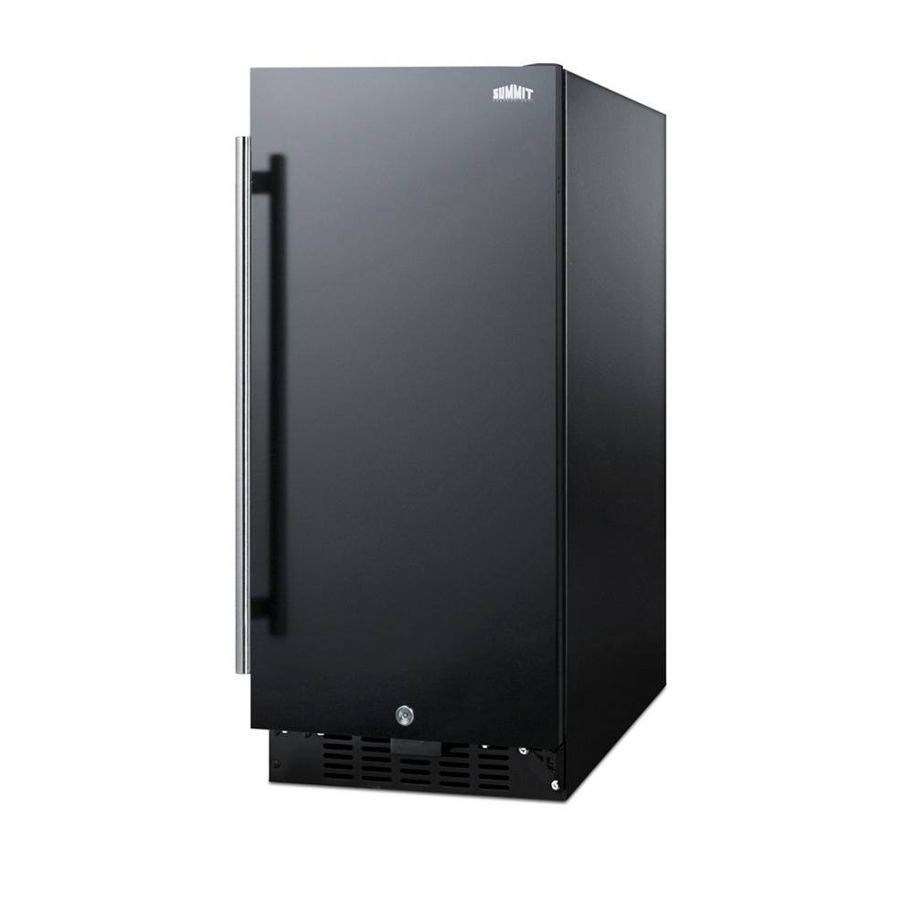 Summit Appliance 15 in. 2.2 cu. ft. Mini Refrigerator in Black without Freezer ALR15BK