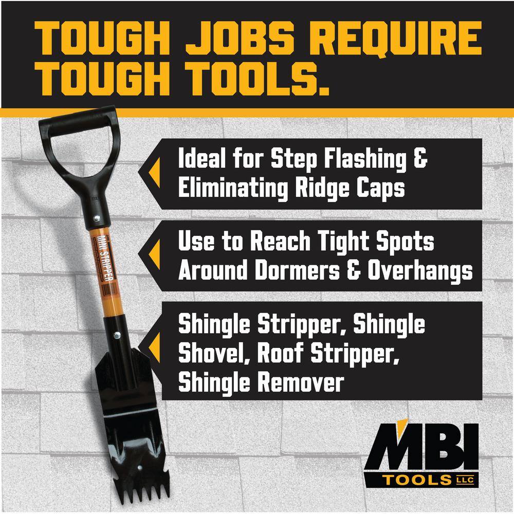 MBI 24 in. Mini Shingle Stripper Roof Shovel - Made In USA MBIMS