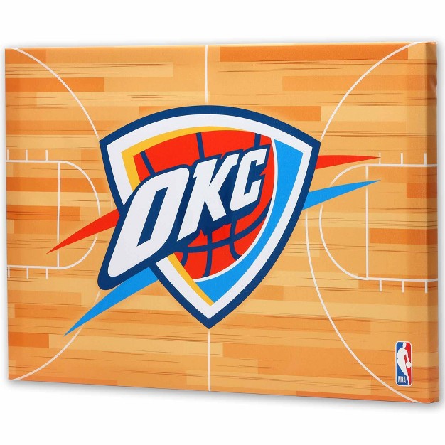 Nba Oklahoma City Thunder Court Canvas Wall Sign