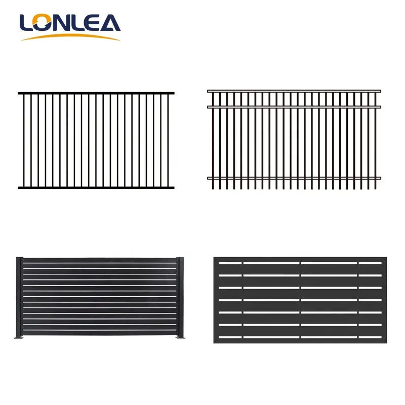 low price  metal security fence iron wrought fence  steel fence panel