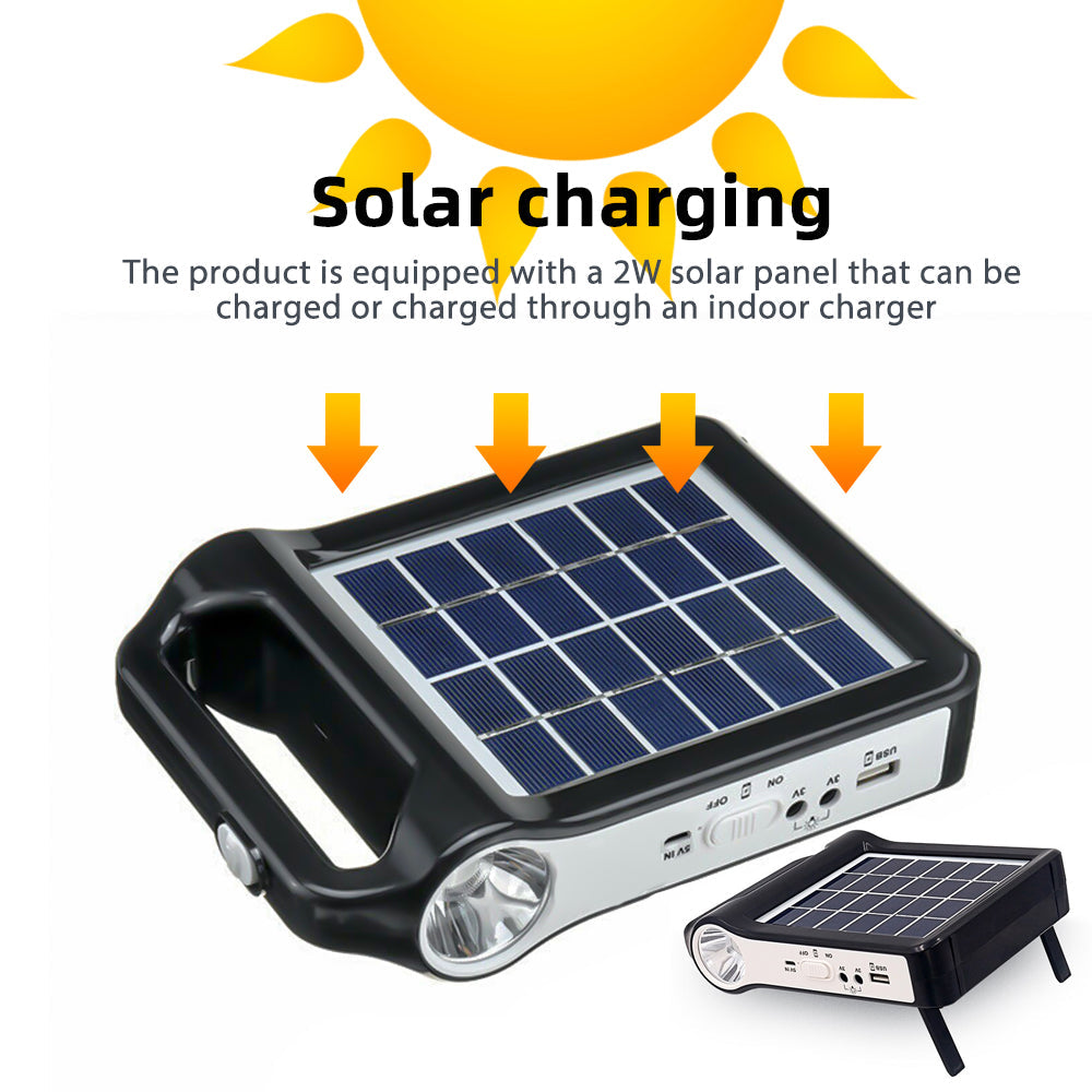 Zengest 110V Portable Solar Panel Power System USB Charging Generator Camping Emergency