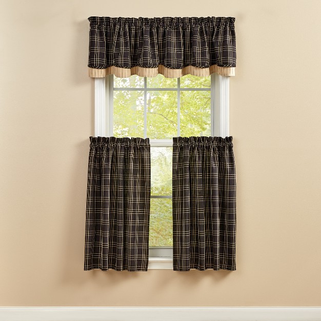 Park Designs Farmhouse Star Lined Layered Valance 72 X 16