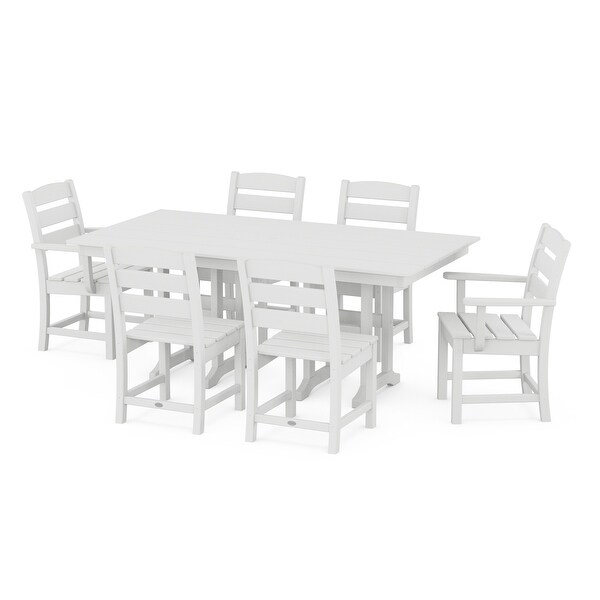 POLYWOOD Lakeside 7piece Farmhouse Outdoor Dining Set