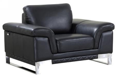 HomeRoots 329615 32 Lovely Black Leather Chair