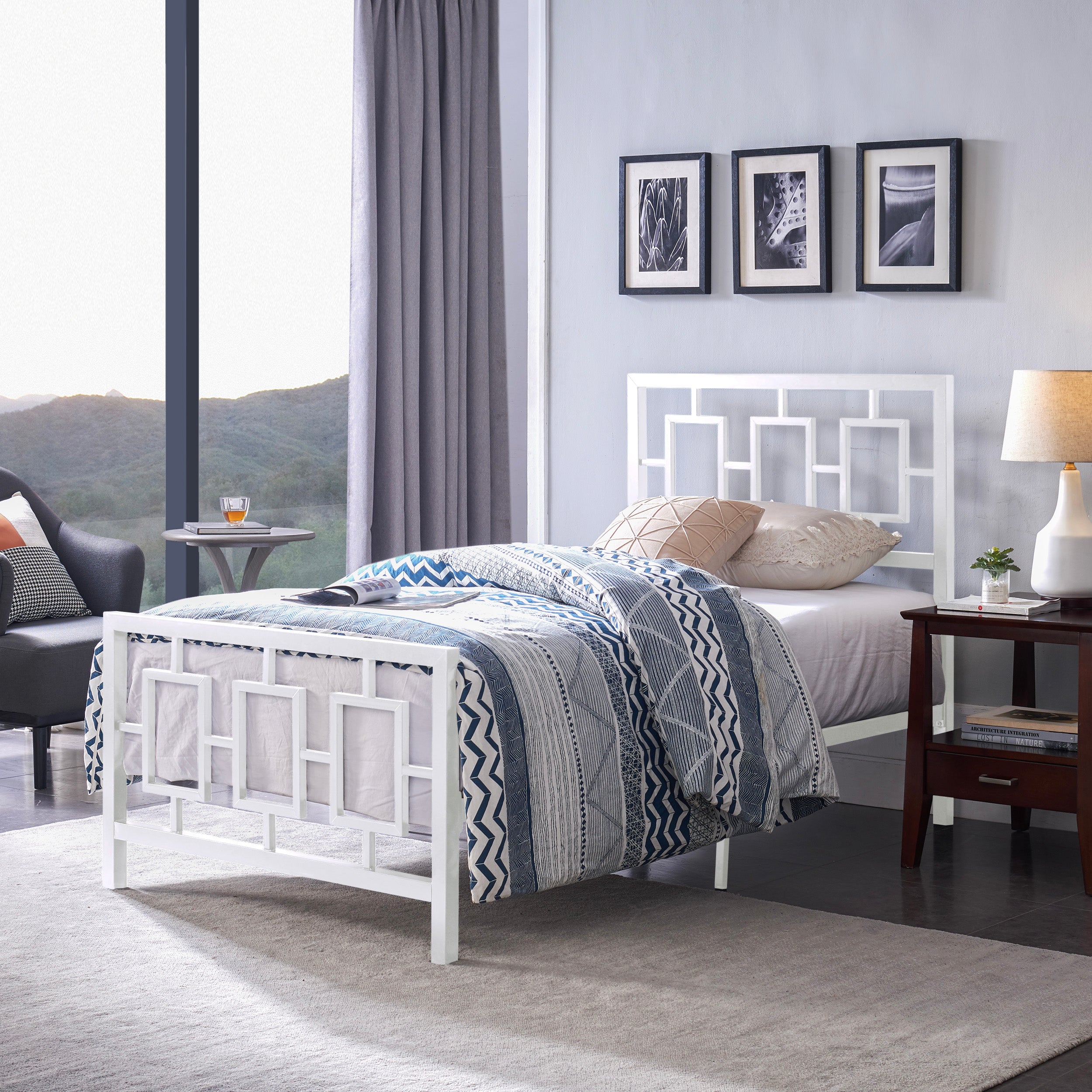 Dawn Modern Iron Twin Bed Frame