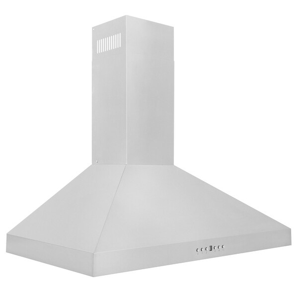 ZLINE Convertible Vent Wall Mount Range Hood in Stainless Steel.