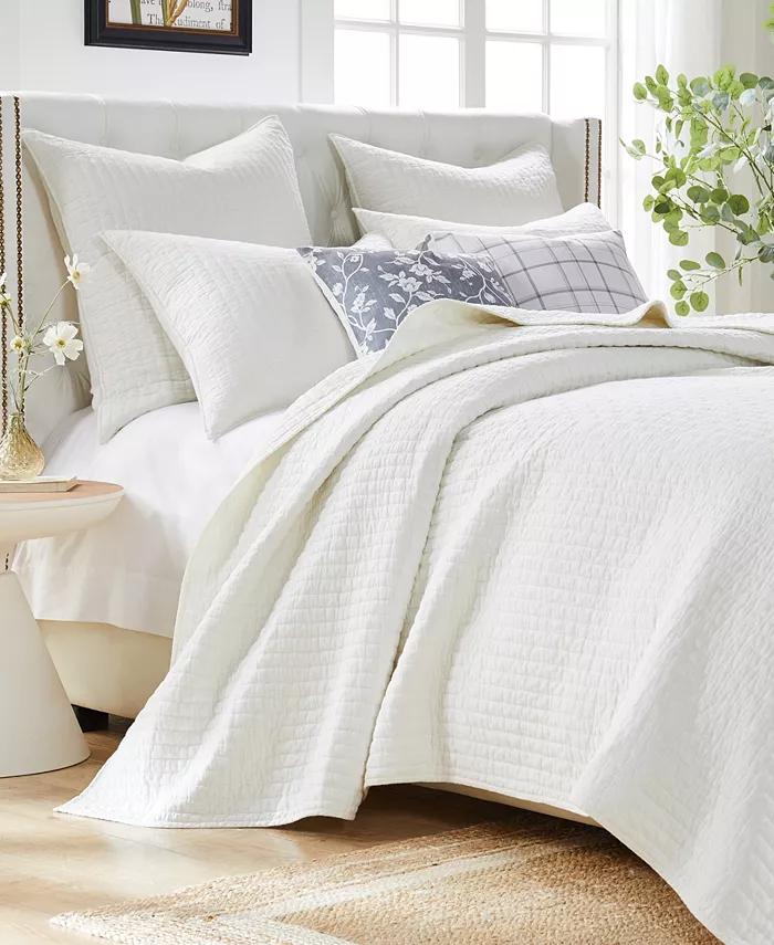 Greenland Home Fashions Monterrey Finely-Stitched Cotton 2 Piece Quilt Set， Twin Twin XL