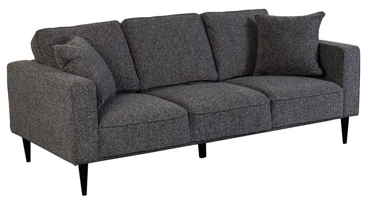 Hawthorne Collections Keaton Upholstered Sofa   Gray   Midcentury   Sofas   by Homesquare  Houzz