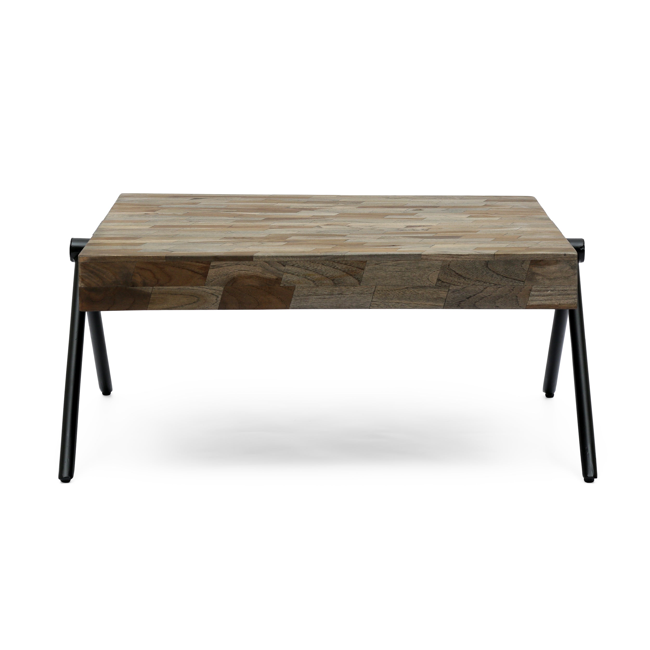 iah Handcrafted Modern Industrial Mango Wood Coffee Table