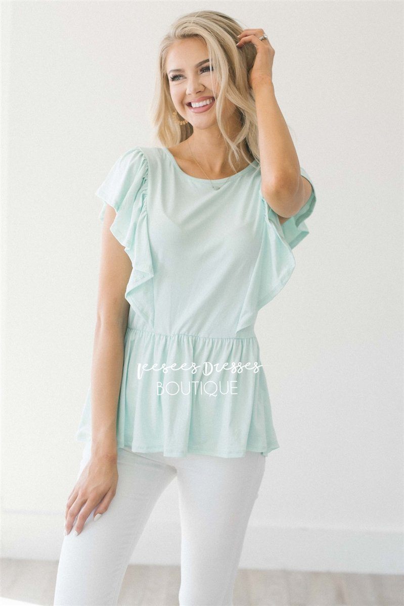 Peplum Ruffle Top