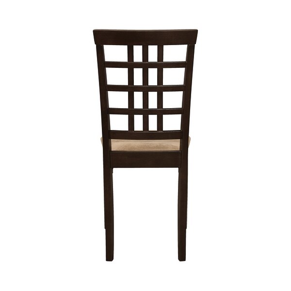 Austin Beige and Cappuccino Padded Seat Dining Chairs (Set of 8)