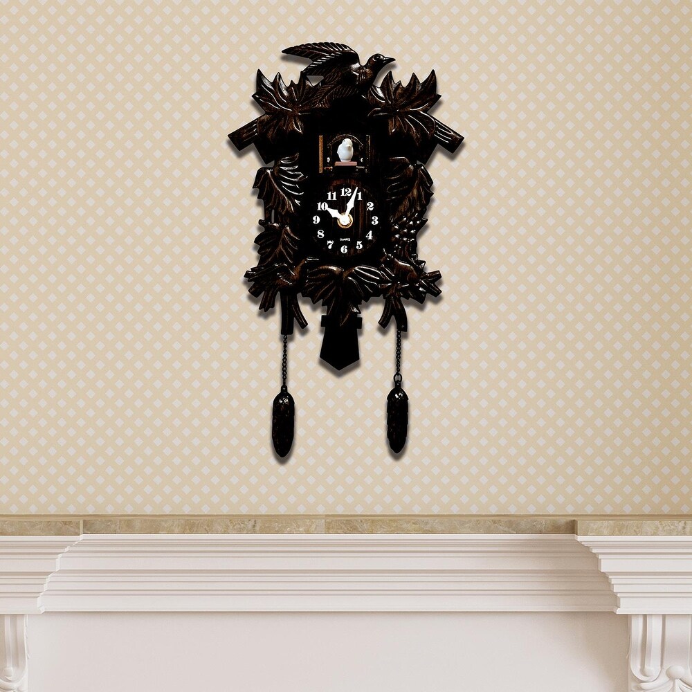 Walplus Classic Antique Style Cuckoo Wall Clock Bird Pendulum Home Décor