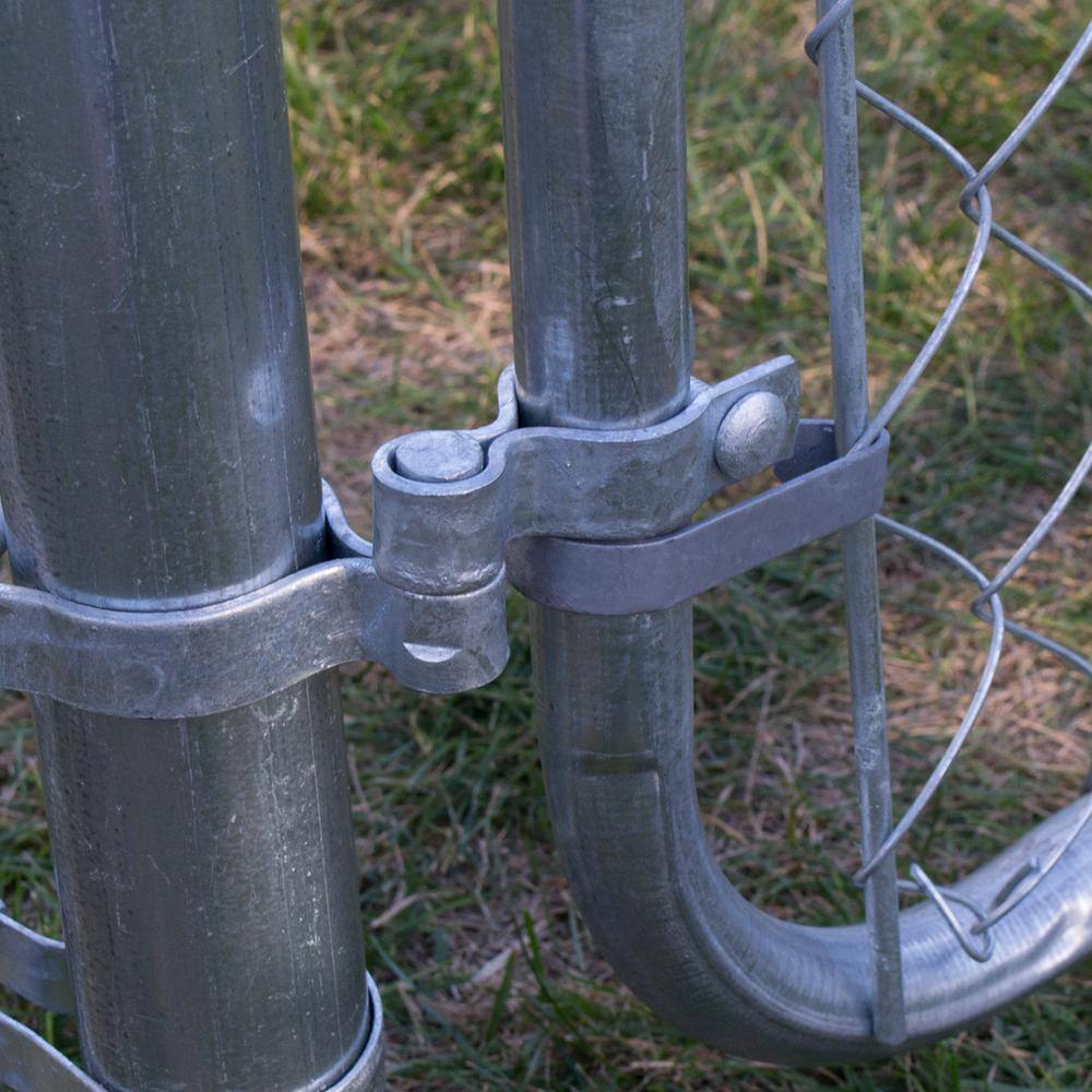 Everbilt 1-38 in. x 58 in. Galvanized Steel Chain Link Fence Gate Frame Hinge 328532EB