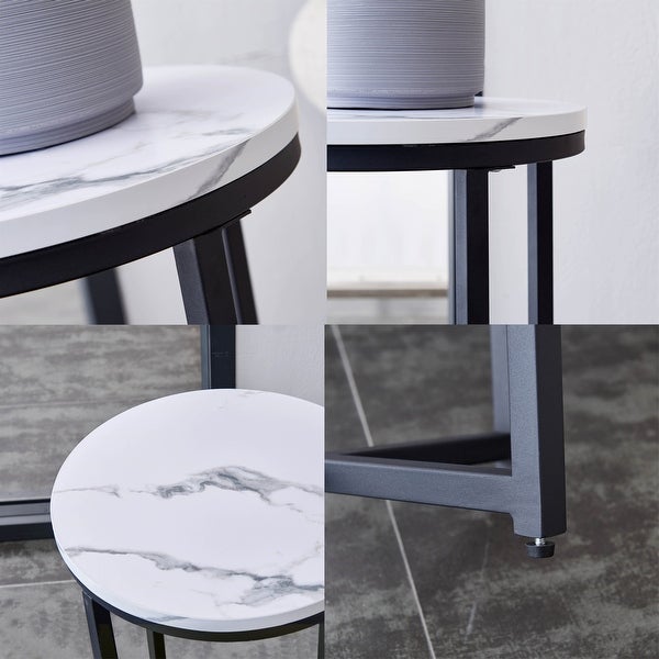 Side Table，End Table，Black and White