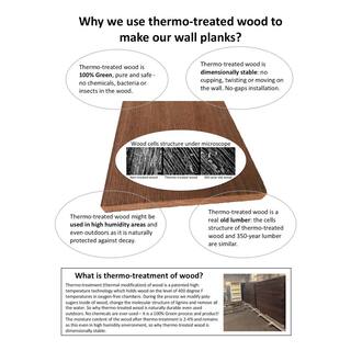 Easy Planking Thermo-treated 14 in. x 5 in. x 4 ft. Black and White Barn Wood Wall Planks (10 Sq. Ft. per 6 Pack) 11336