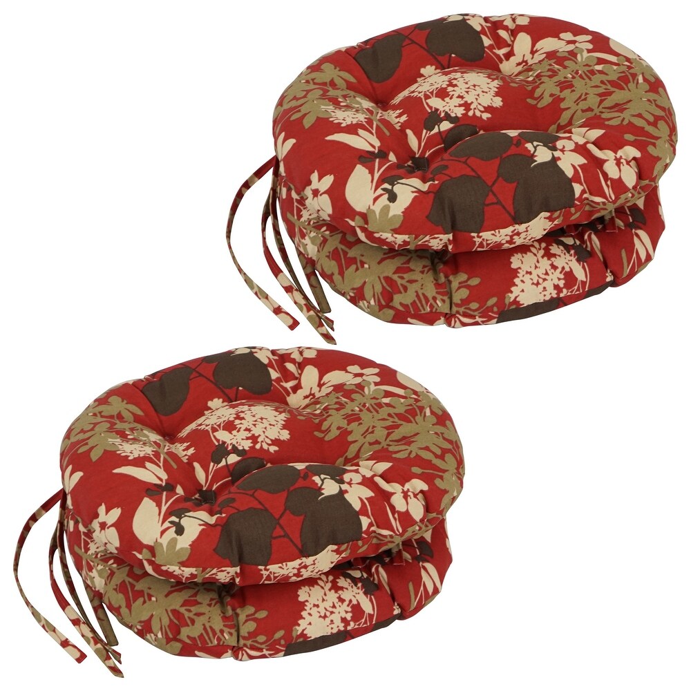 16 inch Round Tufted Indoor/Outdoor Chair Cushions (Set of 4)   16\