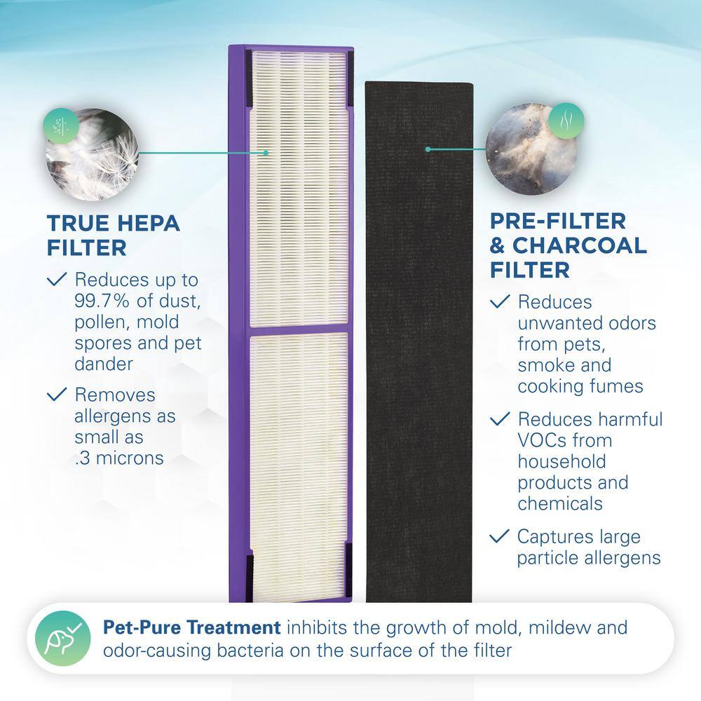 GermGuardian True HEPA with Pet Pure Treatment GENUINE Replacement Filter C for AC5000 Series Air Purifiers FLT5250PT