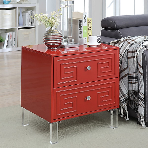 Furniture of America Zala Contemporary 24-inch 2-drawer Side Table