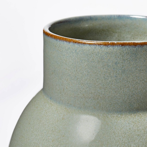 Round Ceramic Vase Green Designed With Studio Mcgee