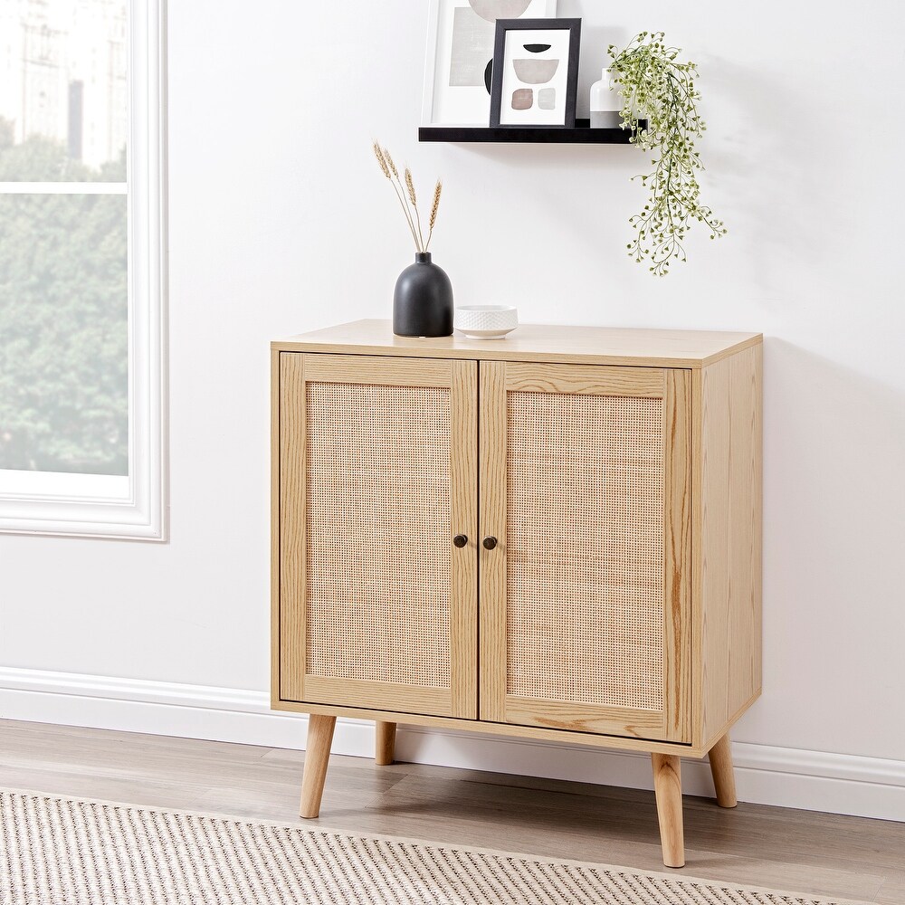 Middlebrook 30 inch Rattan 2 Door Accent Cabinet