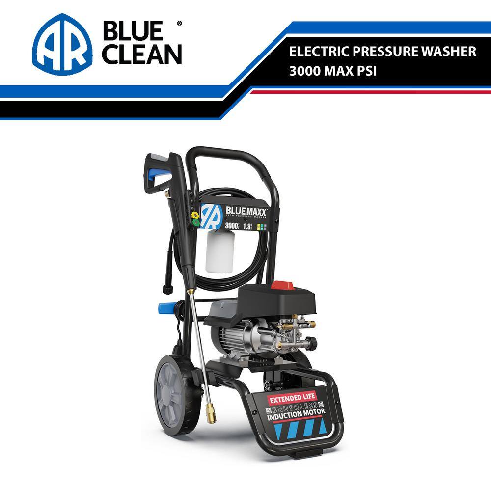 AR Blue Clean Maxx3000 3000 PSI 1.3 GPM Electric Induction Motor Pressure Washer Maxx3000