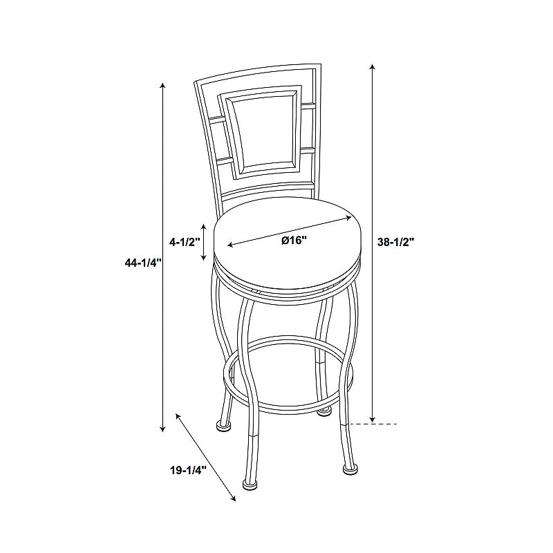 Linon Townsend 3-Piece Adjustable Stool Set