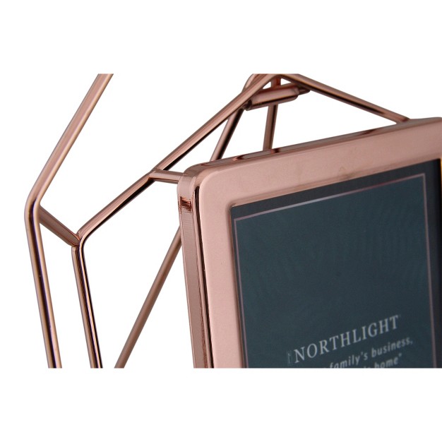 Contemporary Hexagonal 4 quot X 6 quot Photo Picture Frame Rose Gold