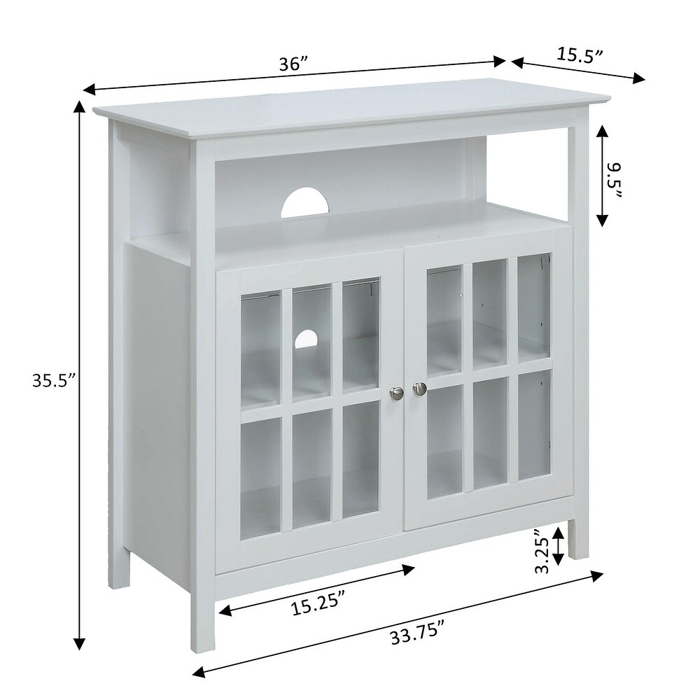 Convenience Concepts Big Sur Highboy 40 inch TV Stand with Storage Cabinets