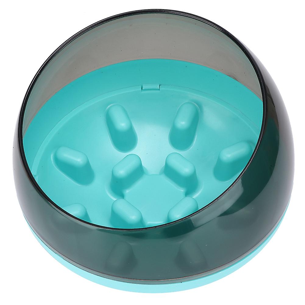 Pet Dog Cat Plastic Anti Choke Not Fall Toy Slow Feeding Bowl Food Container Feeders Accessory(blue )