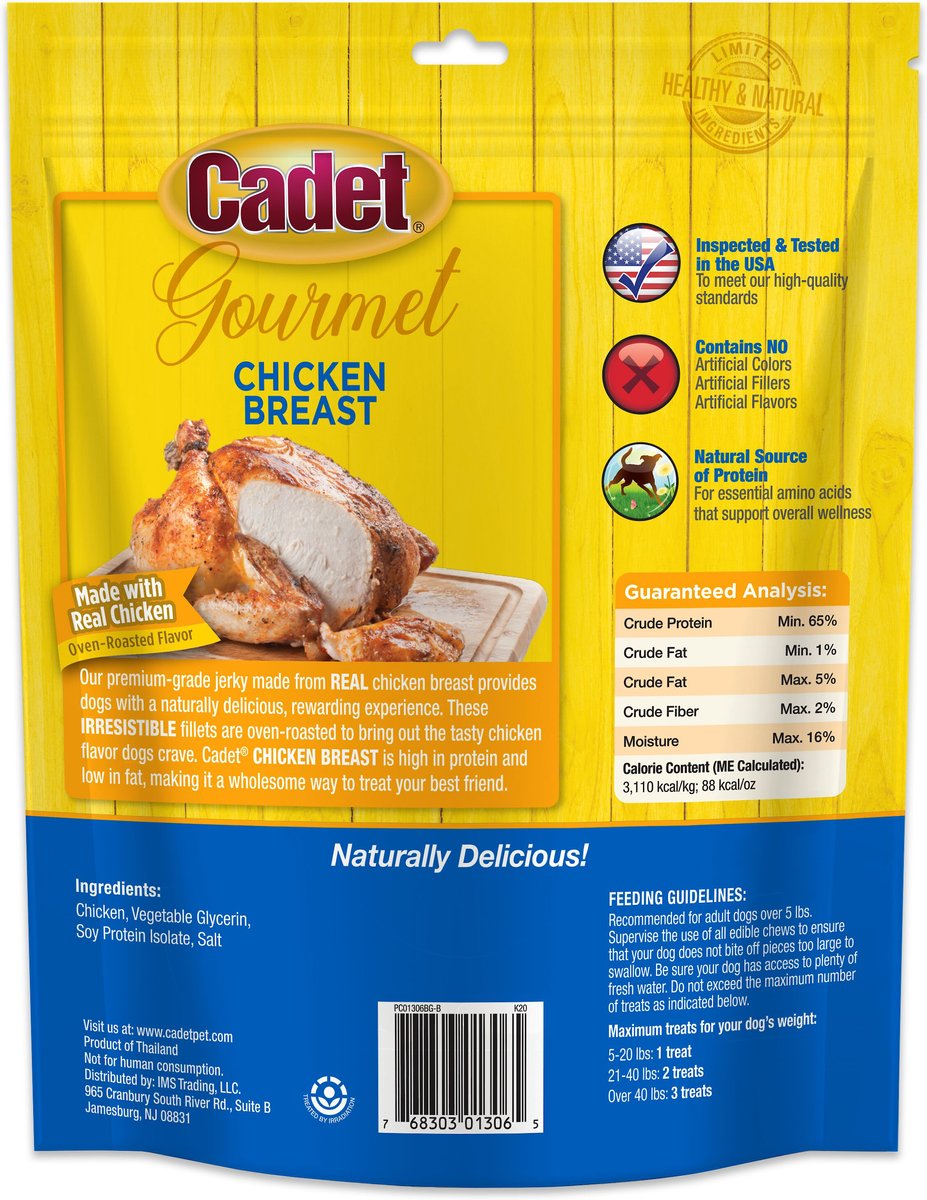 Cadet Gourmet Chicken Breast Dog Treats， 14-oz bag