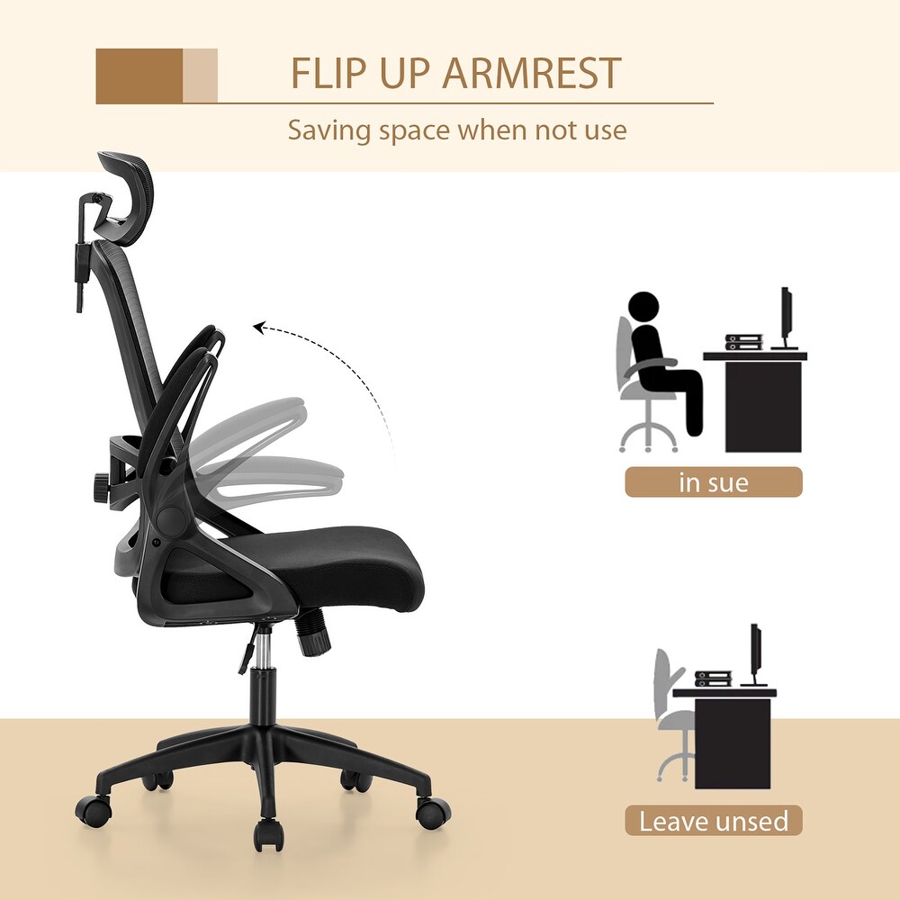 Ergonomic Mesh Office Desk Chair with High Back  360° Swivel Executive Computer Chair