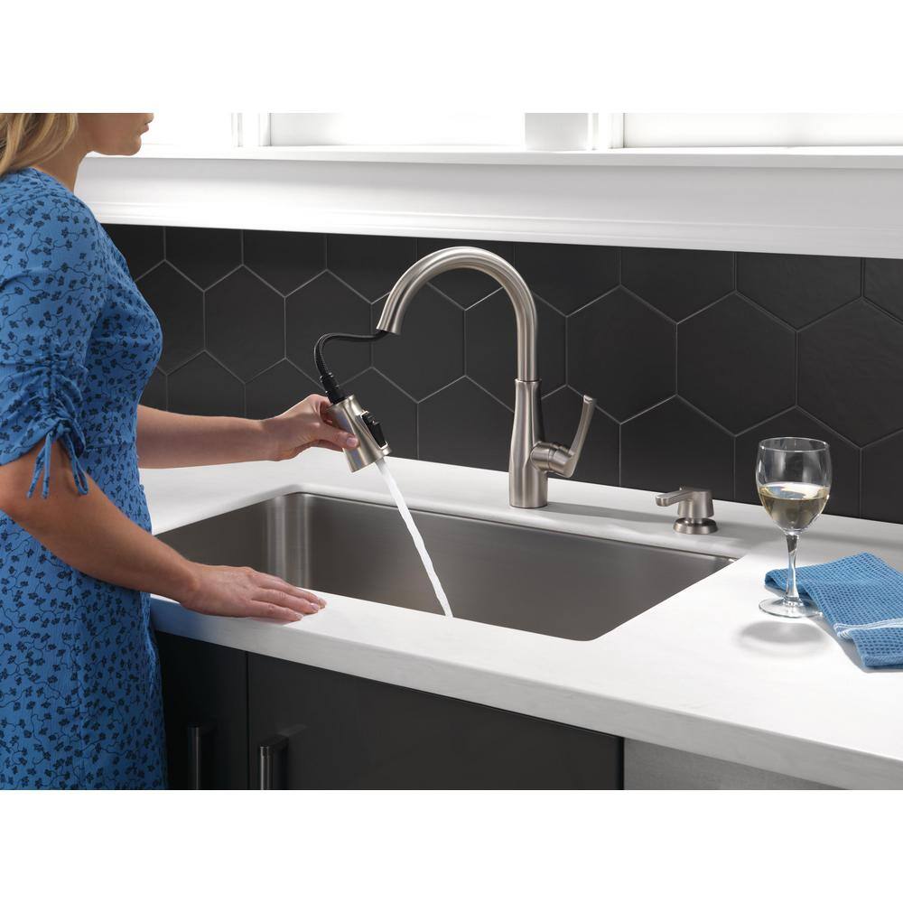 Delta Owendale Single-Handle Pull-Down Sprayer Kitchen Faucet with ShieldSpray Technology in SpotShield Stainless 19875Z-SPSD-DST