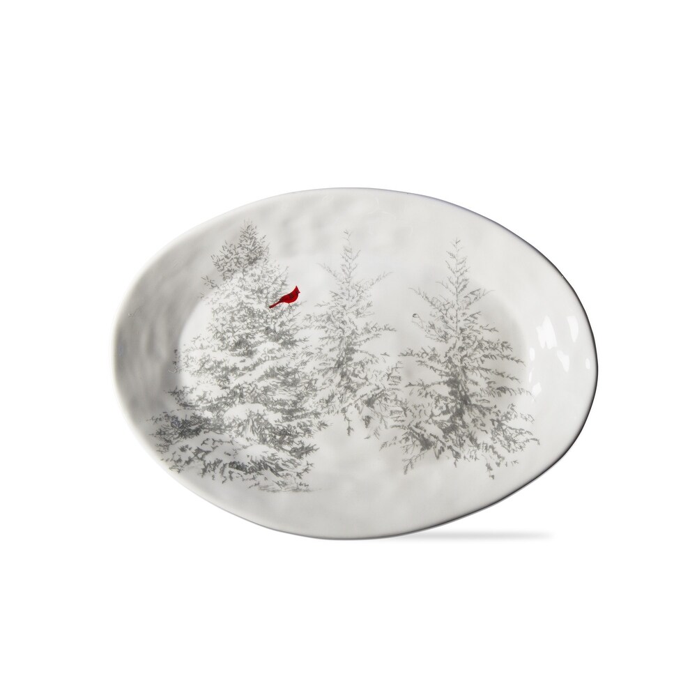 Winter Sketches Tree Dinnerware Serving Tray Platter