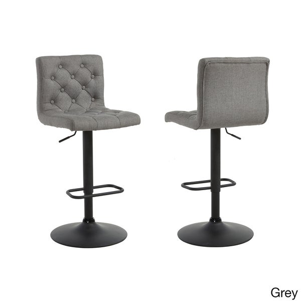 Strick and Bolton Sebastian Adjustable Button-tufted Stools (Set of 2)