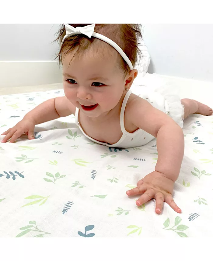 BedVoyage Panda Baby Viscose from Bamboo Muslin Swaddle - Leaf