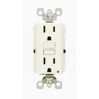 Leviton 15 Amp Self-Test SmartlockPro Slim Duplex GFCI Outlet White (10-Pack) VW1-GFNT1-HW1