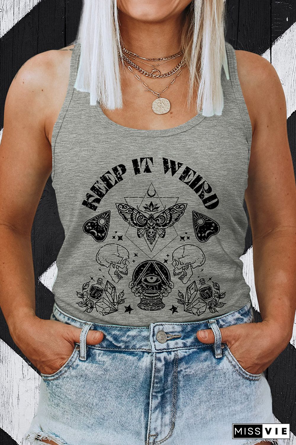 Keep It Weird Graphic Tank Top