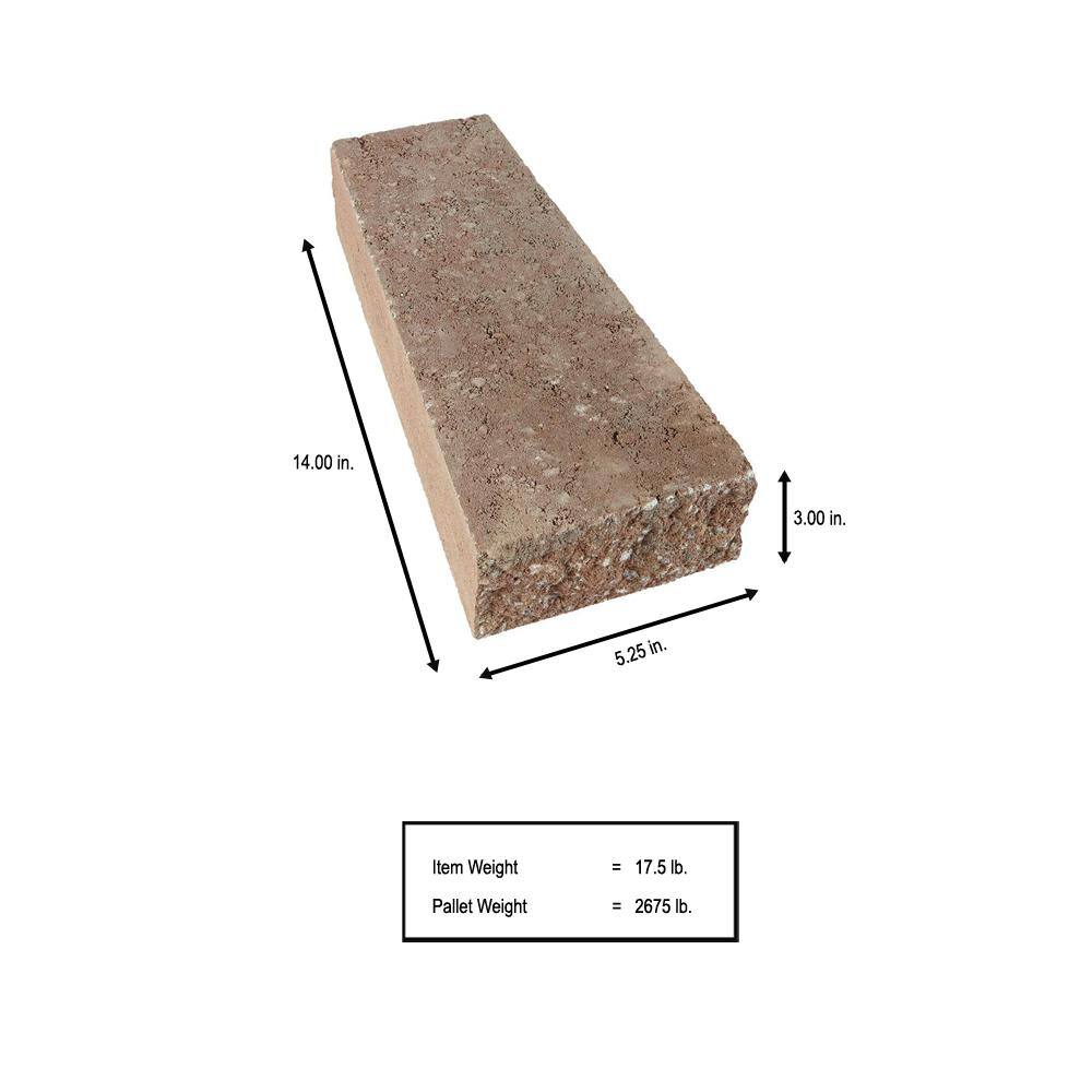 Pavestone ProMuro 3 in. x 5.25 in. x 14 in. Harvest Blend Concrete Wall Cap (150 Pcs.  65.6 sq. ft.  Pallet) 11016179