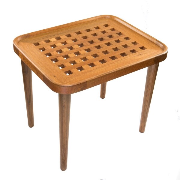 Solid Teak Grate End Table - 20