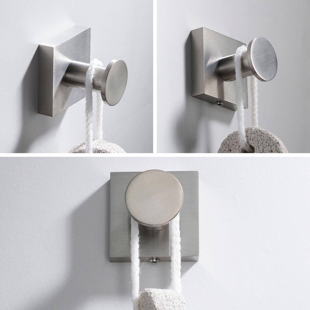 KRAUS Ventus Bathroom Robe and Towel Hook in Brushed Nickel KEA-17701BN