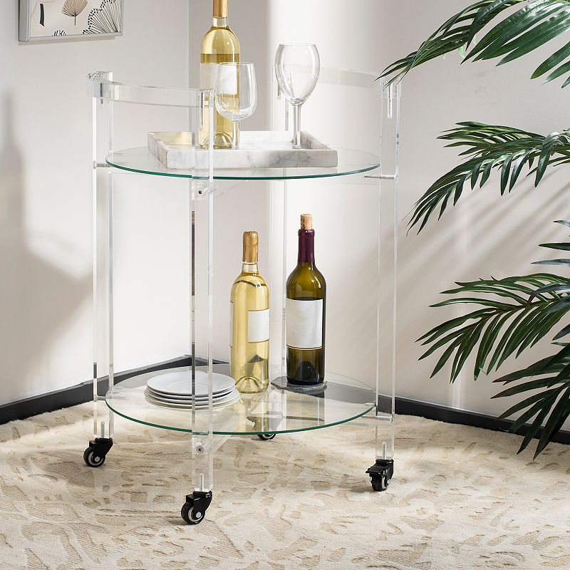 Safavieh Jules 2-Tier Acrylic Bar Cart