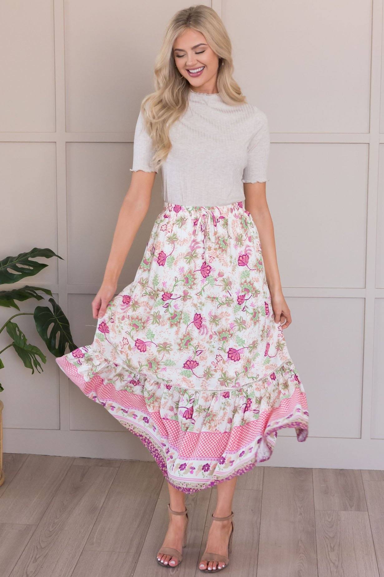 Dancing In The Sunlight  Modest Bohemian Skirt